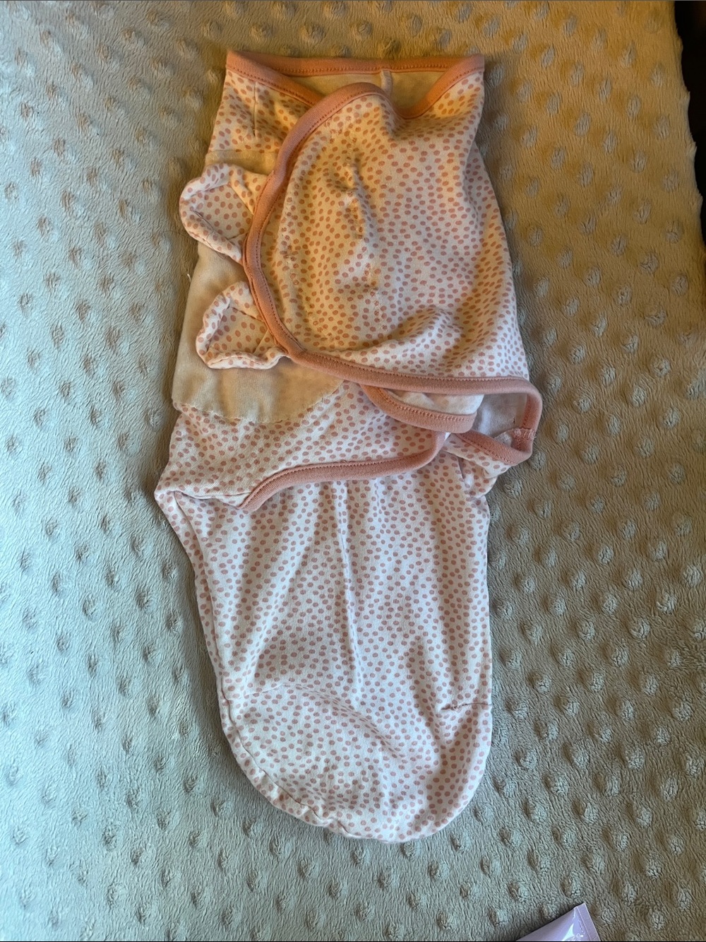 Pink Polka Dot Baby Swaddle